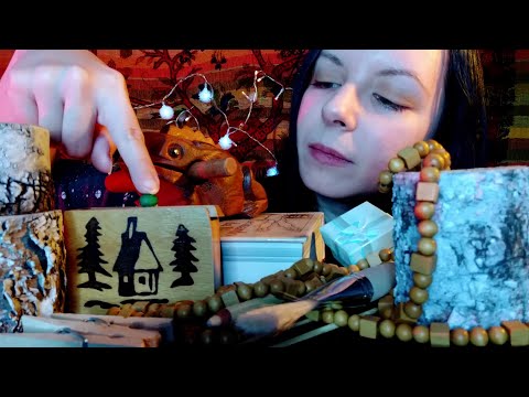 ASMR Wood sounds and whispering to help you relax & fall asleep