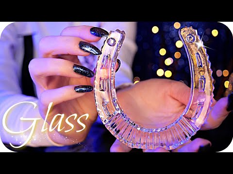ASMR Good Glass Sounds 🍸(NO TALKING) Tapping, Scratching, Textured & Smooth Glass ~ Long Nails