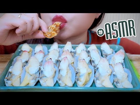 ASMR baby geoduck clams with Bloves sauce,EXTREME CHEWY EATING SOUNDS | LINH-ASMR