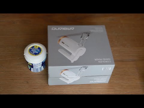 CORDLESS HAND MIXER ASMR UNBOXING CHEWING GUM