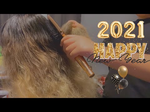ASMR| Last video of 2020, Little brother brushing my hair| Whispering & bristle sounds
