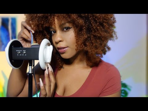 ASMR 3Dio Ear Brushing + Jamaican Proverbs - Relaxing EAR-TO-EAR whispers