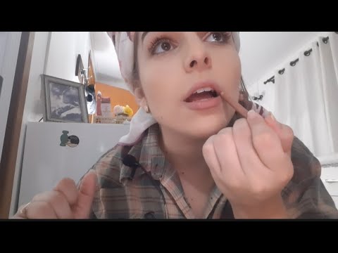 ASMR| Me maquiando com produtos novos (resenha)  💄