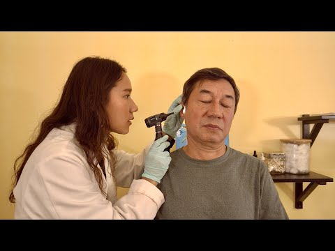 [ASMR] Binaural 3D Sound Ear Exam, Cleaning & Hearing Test with Dad (Real Person Medical Roleplay)