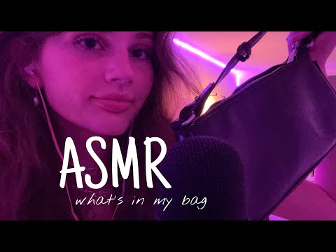 ASMR// WHATS IN MY BAG (fast tapping and scratching)
