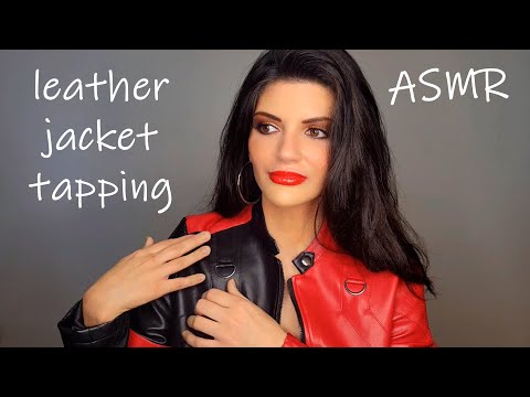 ASMR | Leather Jacket tapping and crinkles😴😴