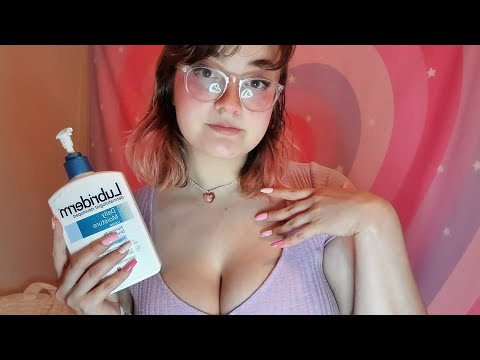 ASMR Lotion on Arms, Hands, Neck, and Upper Chest