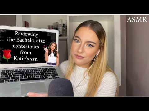 ASMR | reviewing the BACHELORETTE contestants from Katies season | with cupped whispers