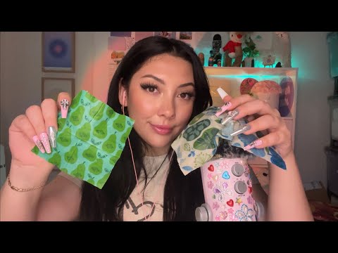 ASMR with beeswax wraps on the microphone 🎤
