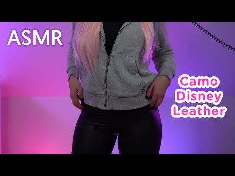 ASMR | Camo, Disney, Leather Leggings Scratching 🤍🎧