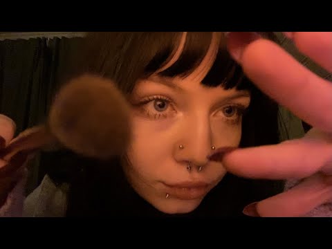 ASMR doing your makeup (hand movements & tapping)