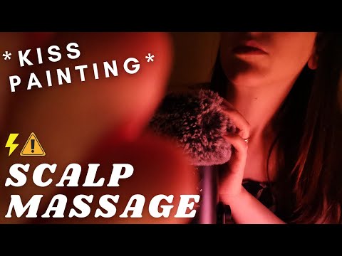 ASMR - FAST and AGGRESSIVE SCRATCHING MASSAGE | KISS PAINTING | FLUFFY Cover | INTENSE Sounds 🤤