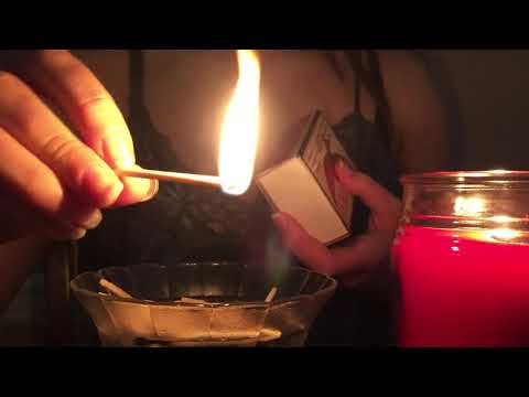 ASMR! Lighting matches for warm relaxation