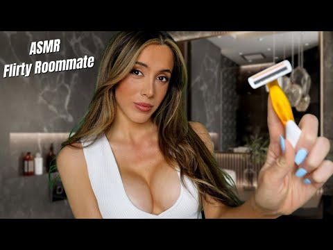 ASMR Flirty Roommate Shaves You | soft spoken, personal attention, shaving sounds...