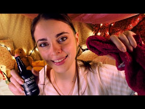 ASMR Sleepover Roleplay ~ Your Best Friends Pamper You ❤️ PART 1 (Collab with Bryoni ASMR)