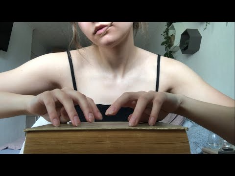 ASMR | Book Sounds With Natural Nails 📑| Whispering