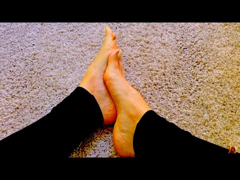 ASMR Bare Feet rubbing on carpet