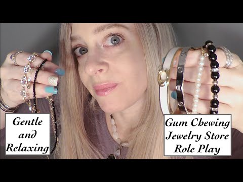 [ASMR] Relaxing Jewelry Store Role Play | Gum Chewing | Tingly Sounds | Whispered