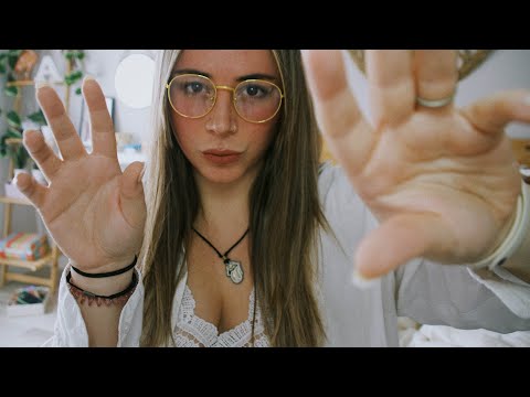ASMR Gentle Hands movement, Sounds and Nail tapping🤗 (whispers and mouth sounds)