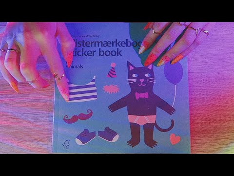 Dress Up STICKER Book 🩳👖 CloseUp ASMR (Whispered and NO TALKING)
