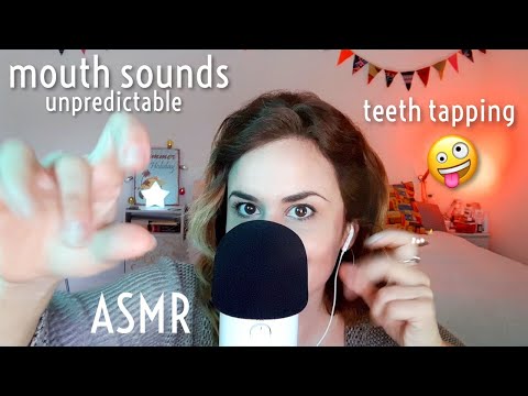 ASMR Mouth Sounds (Tongue Clicking, Teeth Tapping, Wet Mouth, Hand Movements) 🤪 Fast & Unpredictable