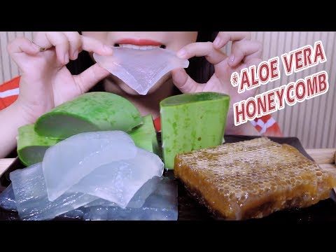 ASMR Aloe vera with Honeycomb,Satisfying EATING SOUNDS | LINH-ASMR