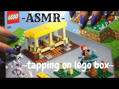 ASMR Minecraft Lego box tapping + tracing ONLY lofi no talking ASMR