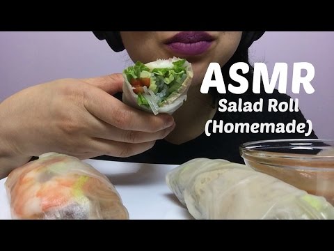 ASMR LET'S MAKE VIETNAMESE SALAD ROLL (EATING SOUND) | SAS-ASMR