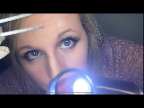 ASMR Close Personal Attention With Tweezers | Rain in Background