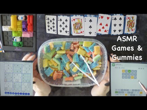 ASMR Gummy Candy & Games- Solitaire, Rush Hour, Wordle, Sudoku | Whispered Ramble