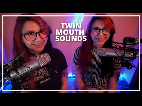 ASMR //  Sensitive twin mouth sounds / flutters / air blowing