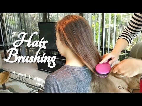 ASMR Brushing My Niece's Hair - No Talking (Autumn)