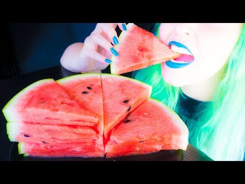 ASMR: Super Juicy & Crunchy Stacked Watermelon Slices ~ Relaxing Eating Sounds [No Talking|V] 😻
