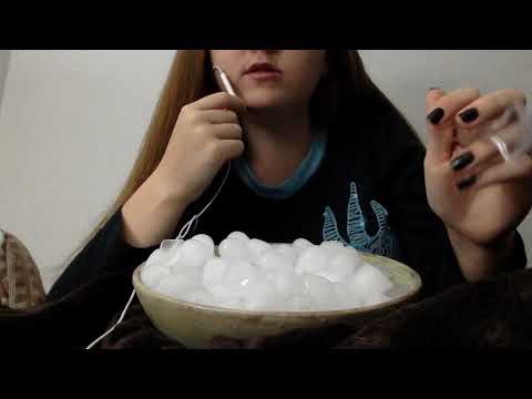 EATING A HUGE BOWL OF ICE ASMR