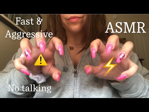 FAST & AGGRESSIVE TAPPING & SCRATCHING ASMR (NO TALKING)