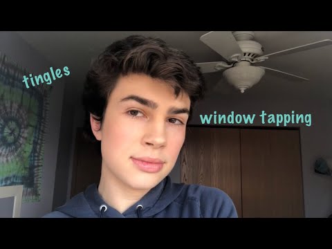 ASMR- Tapping on the window/Gum Chewing/Bird Chirps (no talking)