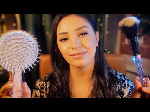 ASMR Face and Hair Brushing | Tingles ALL OVER! Close Up Personal Attention