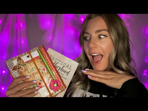 ASMR Book and Journal Show and Tell 😴😴 Tingly Textures