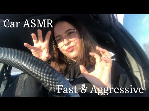 Fast & Aggressive ASMR in The Car Tapping & Scratching 🚗