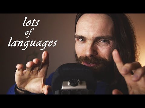 ASMR whispering in a lot of languages to make you fall asleep