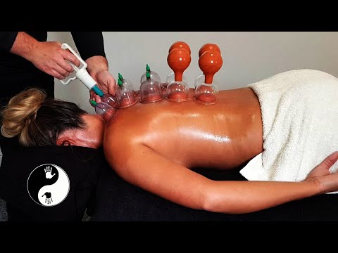 [ASMR] Cupping Massage to Ease Back Pain And Balance Stagnant Chi [No Talking]