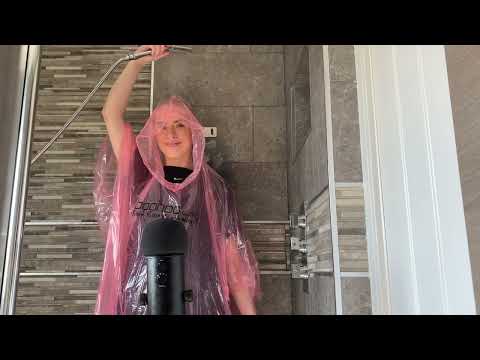 [ASMR] Wet clothes | Shower sounds | Poncho Sounds | Wet Coat ASMR [Therapy] 🚿
