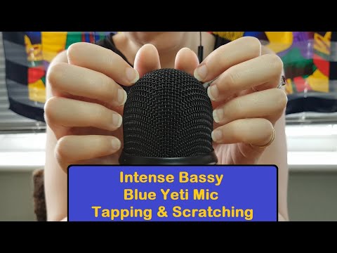 ASMR Nail Tapping & Scratching on Blue Yeti with No Mic Cover - Intense Bassy Sounds |No Talking|
