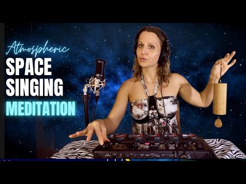 Floating in Space: Guided Meditation + Soft Voice Singing For Sleep | Female Vocals | RC-505