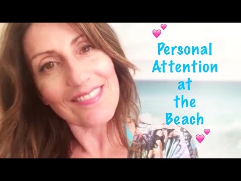 ASMR Personal Attention at the Beach | Hand Movements | Hair Brushing | Sunscreen Massage