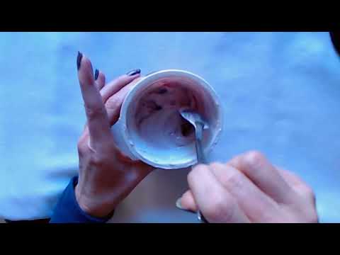 ASMR | Eating Yogurt | Plastic Scraping With Metal Spoon (No Talking)