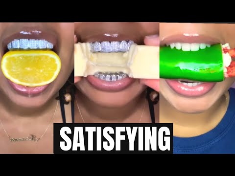 ASMR | Satisfying Bites 🍋🍓🌎 LEMON, BUTTER, STUFFED JALAPEÑO, EARTH GUMMI