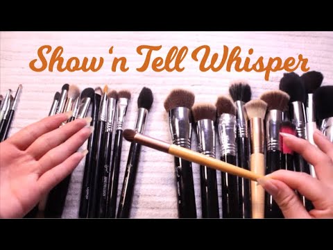 ASMR | Show 'n Tell & Make up Brush Cleaning - Whispering with Hard Candy