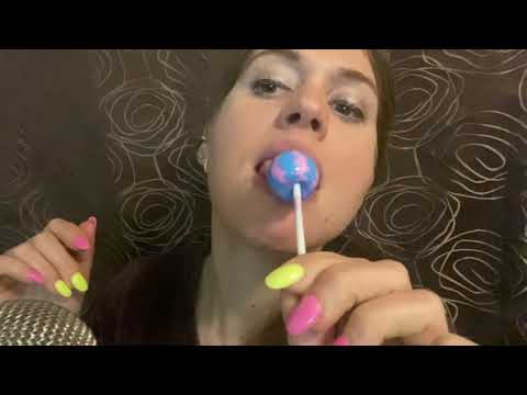 ASMR Lollipop  crunchy snack very satisfying sounds