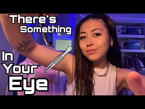 ASMR fixing your eyes {plucking, camera tapping, personal attention…} fast and aggressive asmr 👀